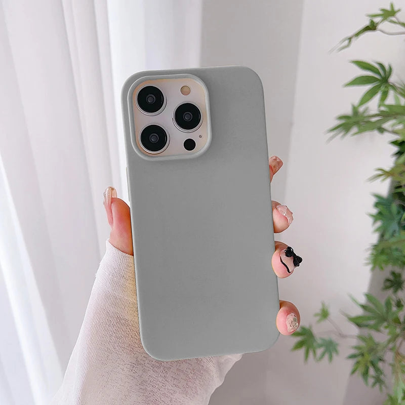 Luxury Candy Color Silicone Case for iPhone 16 15 14 13 12 11 Pro Max