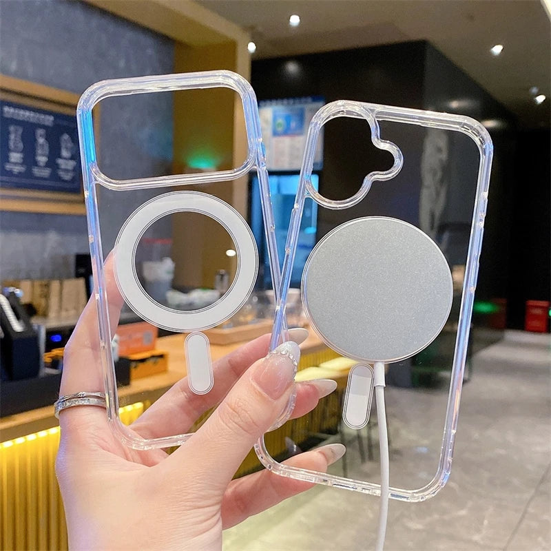 MagSafe Clear Case for iPhone 17 16 15 14 13 12 11 Pro Max