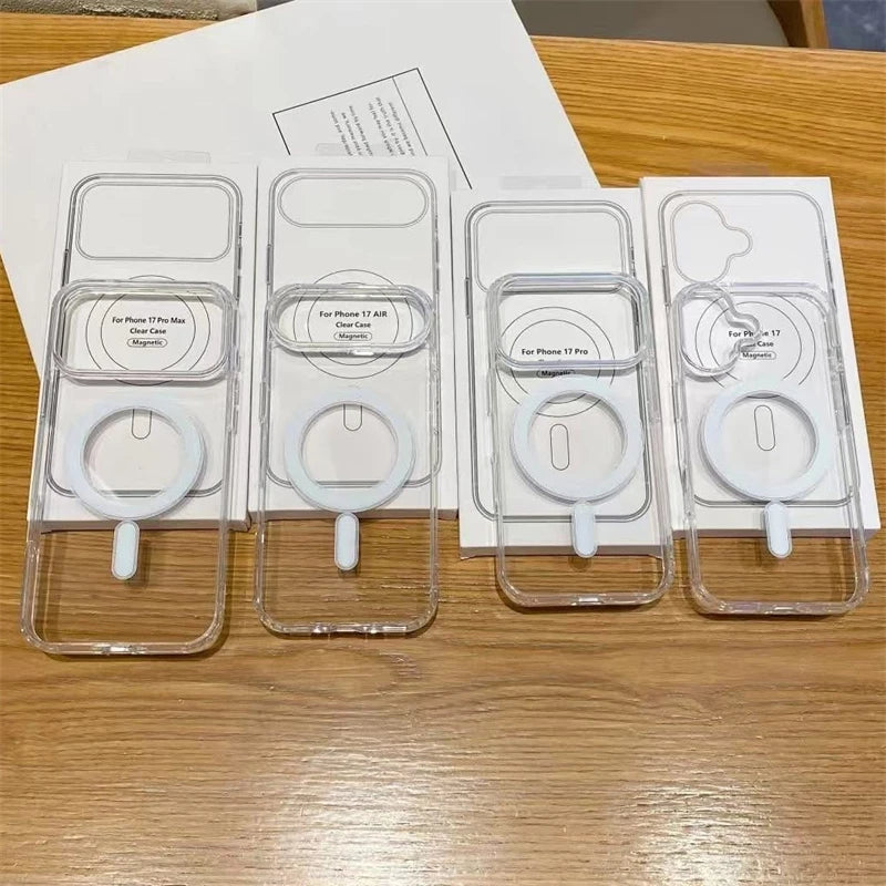 MagSafe Clear Case for iPhone 17 16 15 14 13 12 11 Pro Max