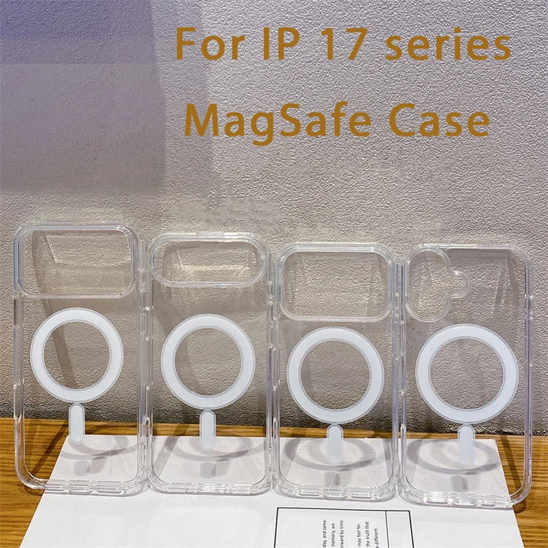 MagSafe Clear Case for iPhone 17 16 15 14 13 12 11 Pro Max