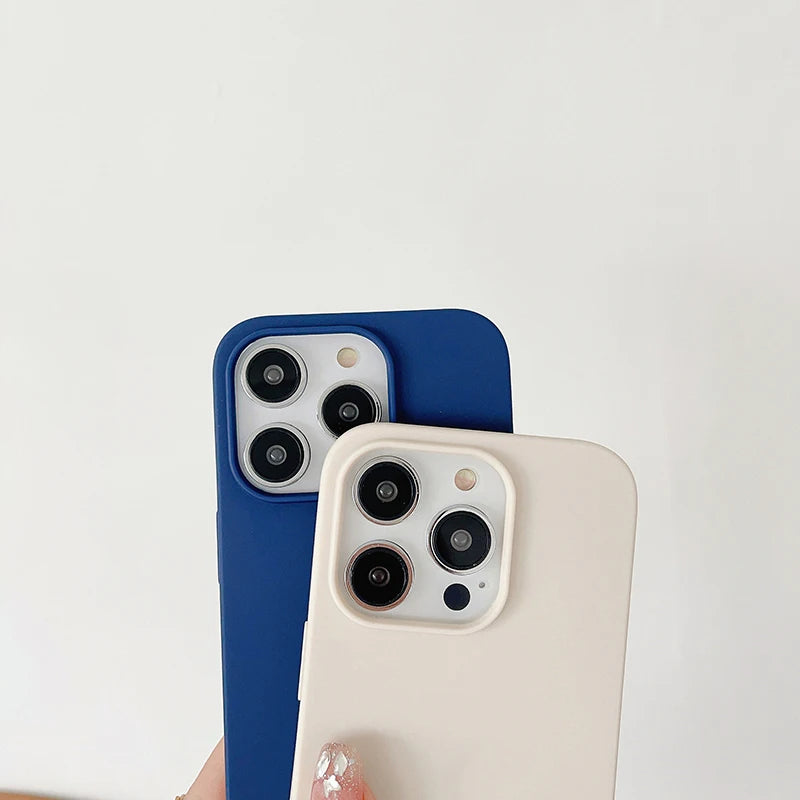 Luxury Candy Color Silicone Case for iPhone 16 15 14 13 12 11 Pro Max