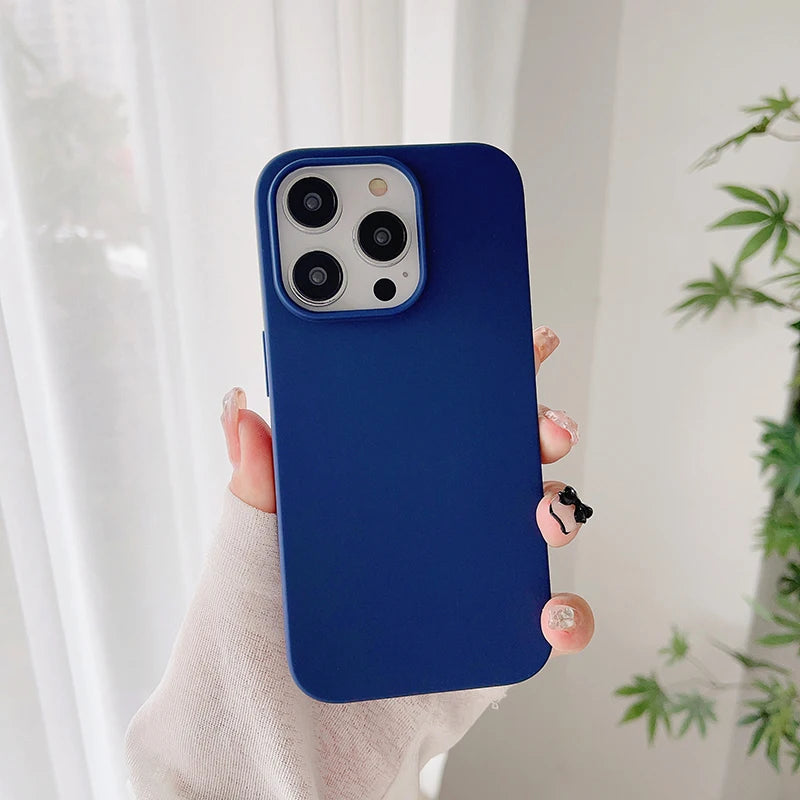 Luxury Candy Color Silicone Case for iPhone 16 15 14 13 12 11 Pro Max