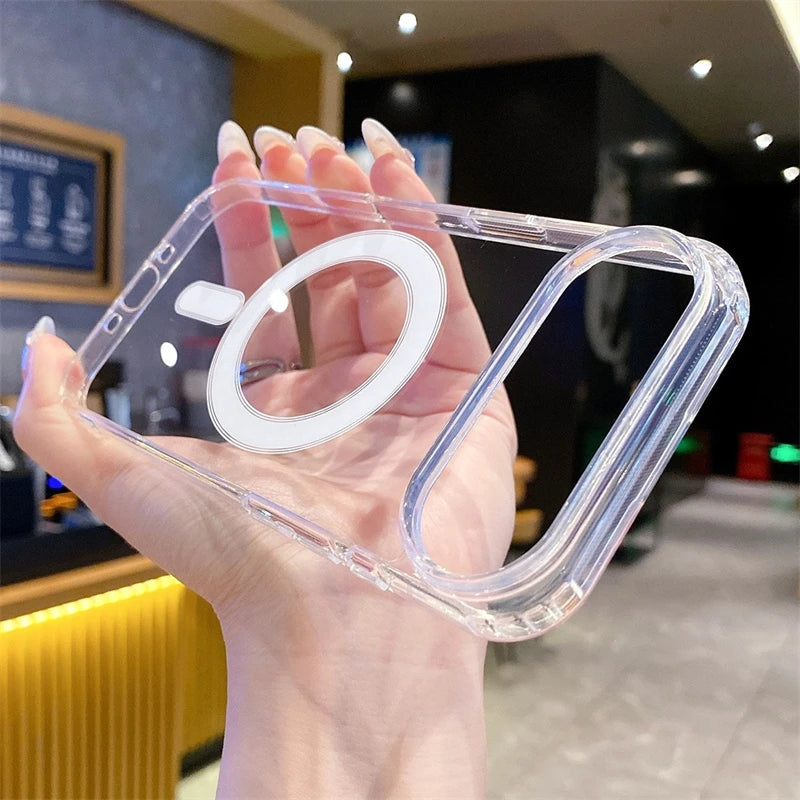 MagSafe Clear Case for iPhone 17 16 15 14 13 12 11 Pro Max