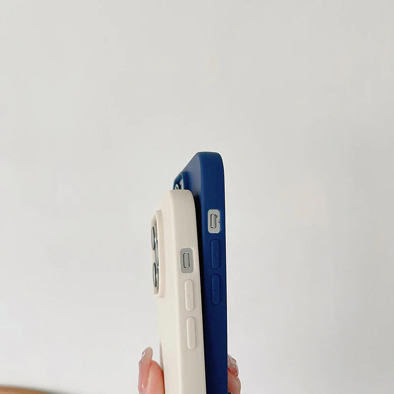 Luxury Candy Color Silicone Case for iPhone 16 15 14 13 12 11 Pro Max