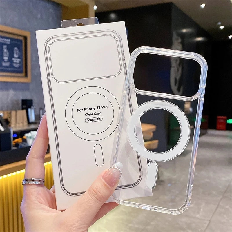 MagSafe Clear Case for iPhone 17 16 15 14 13 12 11 Pro Max